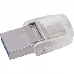 MEMORIA USB 3.1  32GB KINGSTON  MICRODUO 3C TRANSPARENTE