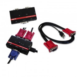 DATA SWITCH APPROX KVM 2 PTOS  VGA Y 3 PTOS USB