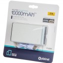 POWERBANK 10000 MAH 2.1A 3.7V   2X USB 2.0 BLANCO
