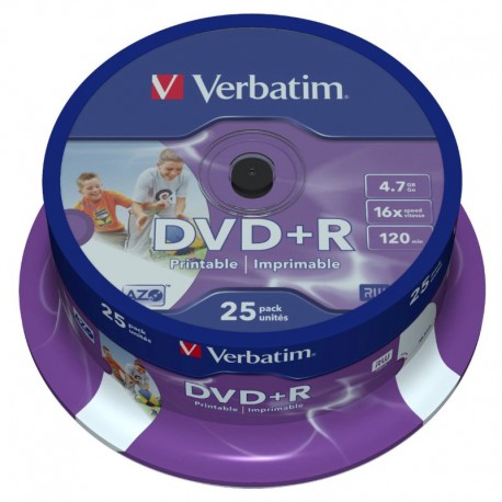 DVD VERBATIM 25 UNDS 16X 4.7GB  +R