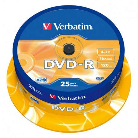 DVD VERBATIM 25 UNDS 16X 4.7GB  -R