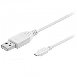 CABLE USB 2.0  1 M A MICRO     USB OMEGA BLANCO