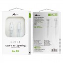 CABLE TIPO C - LIGHTNING 1M BL ANCO